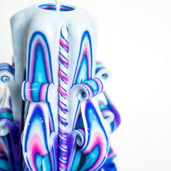 Six inch carved candle eco friendly packaging