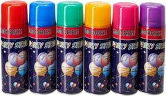 Six-pack party streamer spray can 3 oz each