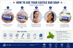 Vegan cruelty-free castille soap recyclable packaging