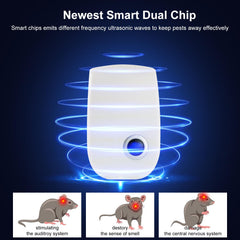 Six-pack set of ultrasonic pest repellers for home use