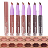 6pcs 2in1 lipstick and liner set packaging