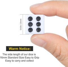 Opaque white dice 16mm 50 count set