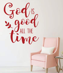 Sizes from small to giant for God is Good All the Time Wall Decal