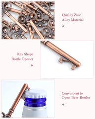 Brown kraft tag cards for wedding key bottle openers