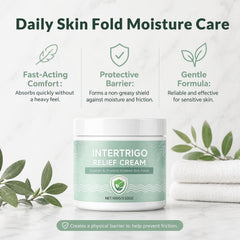 Skin fold care cream used on underarms and inner thighs