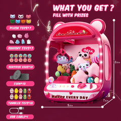 USB cable or batteries power option for claw machine