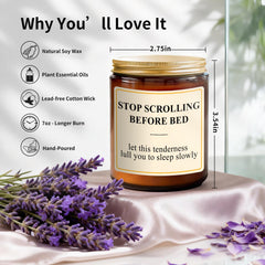 Hand-poured small-batch lavender candle