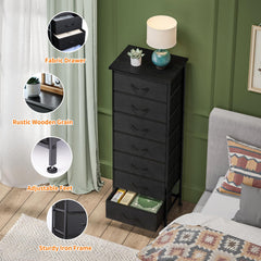 Bedroom storage seven-drawer fabric dresser by Fixwal