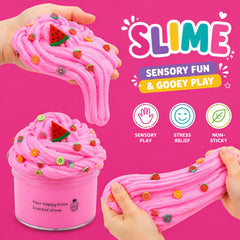 Non-sticky butter slime texture for kids