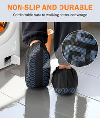 Slip-resistant shoe covers for floor protection