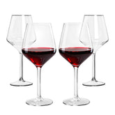 Slomg stemmed plastic wine glasses four pack 15 oz