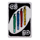 Slothy Fafi Uno Rug 24x36 inch fluffy rug with Uno Card design