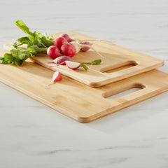 Small 13 by 8.5 inch bamboo cutting board