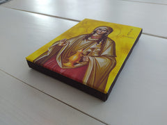 Small 7x5 gallery wrapped Saint Mary Magdalene icon canvas print