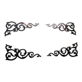 Small Decorative Scroll Corner Accents set of 4 metal wall art image 1