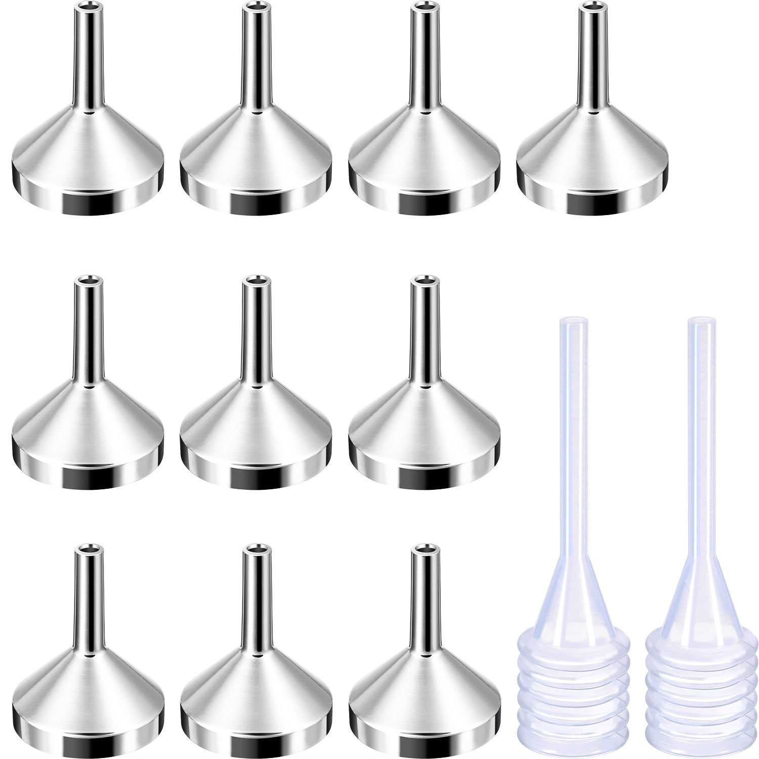 small metal funnel set for perfume bottles
