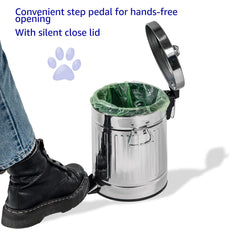 Waste can dimensions 11 inches high and 8 inches wide 5-liter capacity