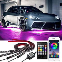 Smart RGB Car Underglow Kit with 2x72-LED and 2x54-LED strips