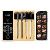 smart wireless meat thermometer four probes system