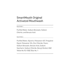 SmartMouth Original Zinc Activated Mouthwash travel size packaging