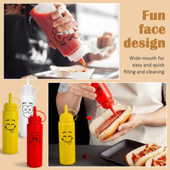 Red smile face ketchup bottle 8 oz