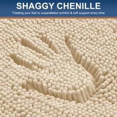 High-density PVC backing on Smiry Bathroom Rugs 96X24
