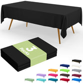 Smiry disposable table cloth 54x72 inch black 3 pack