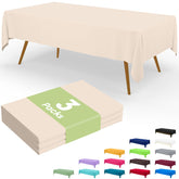 Smiry disposable table cloth 3 pack ivory