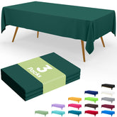 Smiry disposable table cloth 3 pack in Christmas Green 54 x 108 inches
