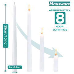 Smokeless burn taper candle for clean surfaces