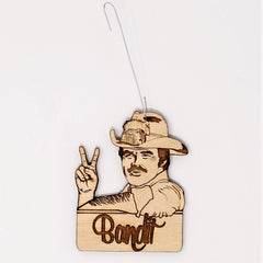Smokey and The Bandit Rear View Mirror Hanging ornament birch wood