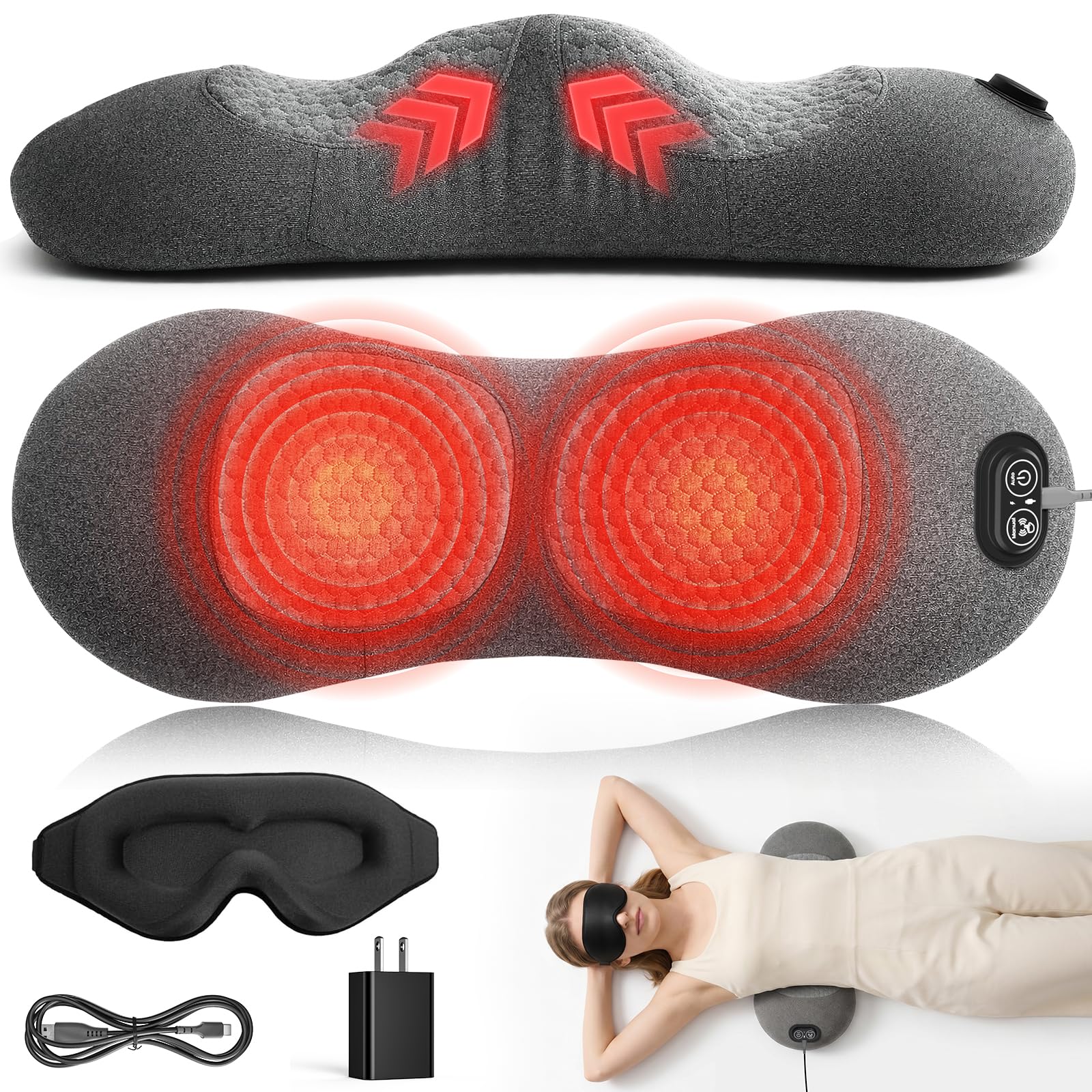 Front view of Smooth Triple Spine Fusion Back Massager