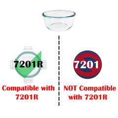 7201R-PC lid compatibility with Snapware glass bowl