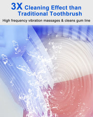 IPX7 waterproof Snefe toothbrush with charging dock