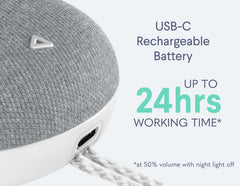 SNOOZ Go ultra portable palm sized design 3.8 inches