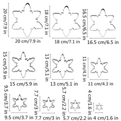 Snowflake cookie cutter stainless steel 15 cm size