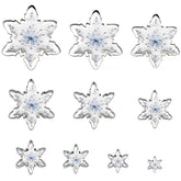Snowflake cookie cutters set 10 pieces stainless steel 20 cm size