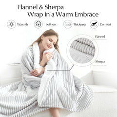 Double-sided flannel and sherpa material preview
