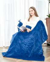 SNUGSUN heated blanket throw Newport Blue 50x60