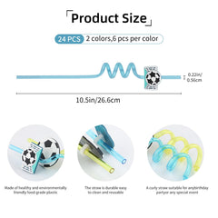 Durable PET plastic curved straw 10.5 inches long