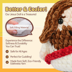 Gift-ready crochet Jesus doll for family and friends