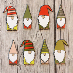 Soft enamel finish gnome needle minder for fabric projects