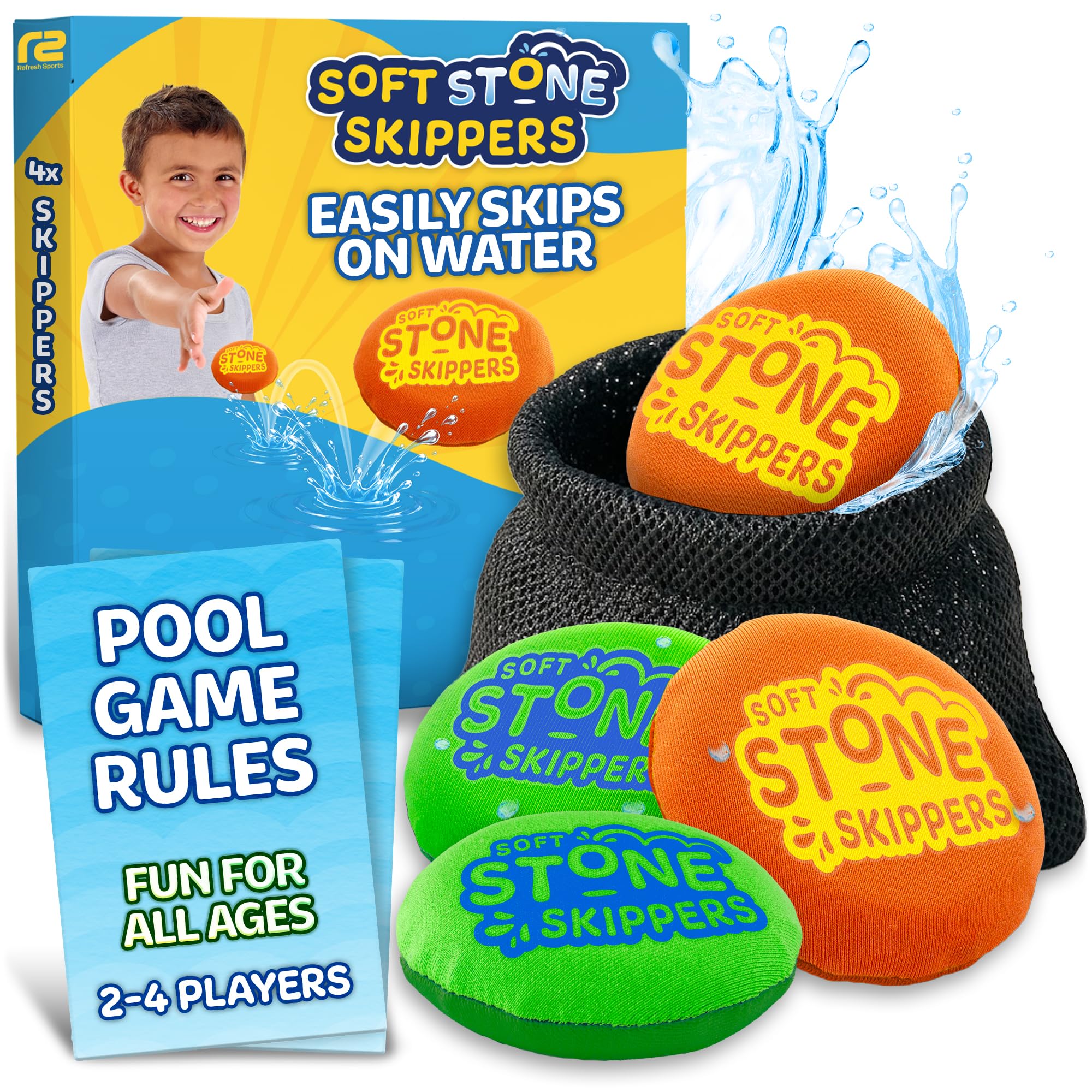 Soft Stone Skippers Game pool toy disc