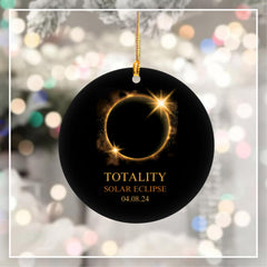 White Elephant gift option Solar Eclipse Ornament 2024