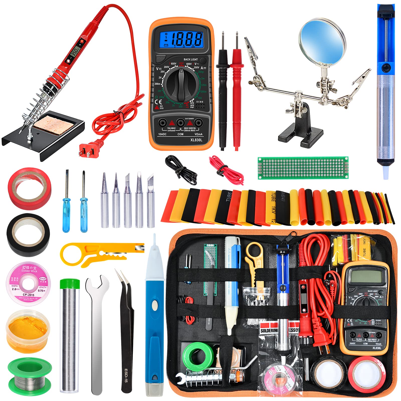 Soldering Iron Kit 80W with LCD Digital Soldering Gun