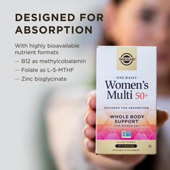 Biotin 500% DV and Organic Bamboo silica in Solgar 50+ multivitamin