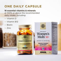 L-5-MTHF and Vitamin E for heart health in Solgar 50+ women multivitamin