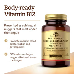 Solgar Vitamin B12 5000 mcg bioidentical coenzyme form