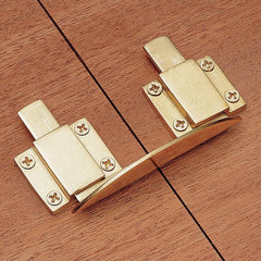 Solid brass table keeper latch for heavier table leaves and furniture