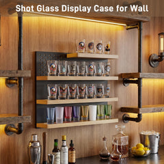 Premium solid wood shot glass holder with 30-slot capacity